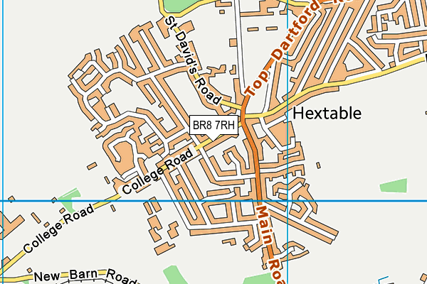 BR8 7RH map - OS VectorMap District (Ordnance Survey)