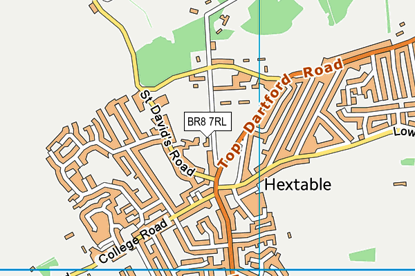 Hextable Primary School map (BR8 7RL) - OS VectorMap District (Ordnance Survey)
