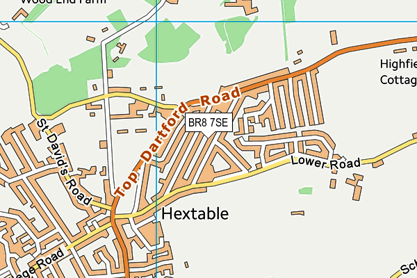 BR8 7SE map - OS VectorMap District (Ordnance Survey)