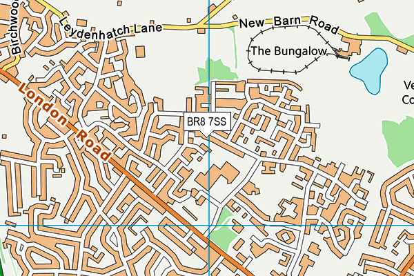 BR8 7SS map - OS VectorMap District (Ordnance Survey)