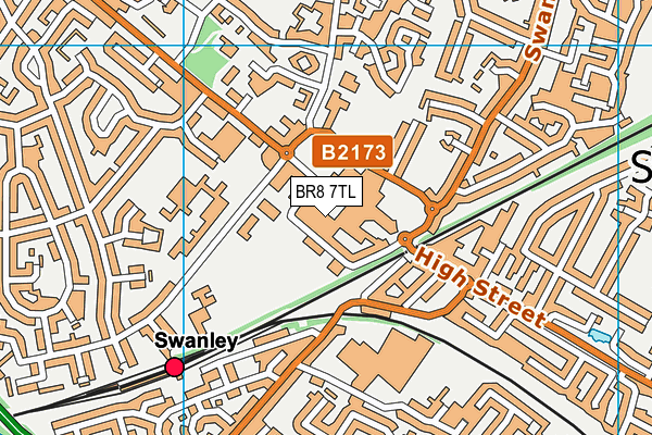 BR8 7TL map - OS VectorMap District (Ordnance Survey)