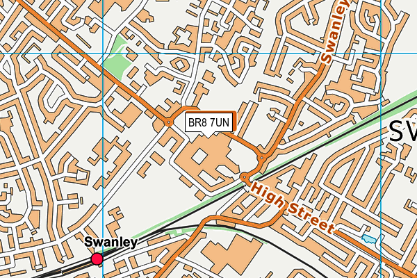 BR8 7UN map - OS VectorMap District (Ordnance Survey)