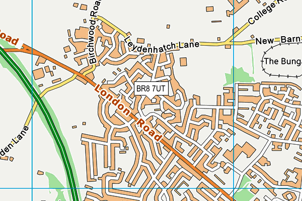 BR8 7UT map - OS VectorMap District (Ordnance Survey)