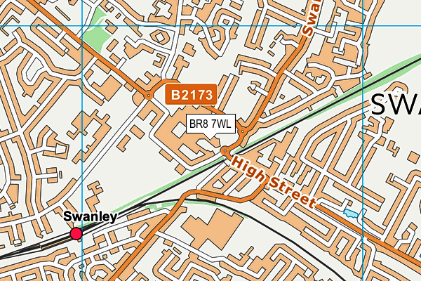 BR8 7WL map - OS VectorMap District (Ordnance Survey)