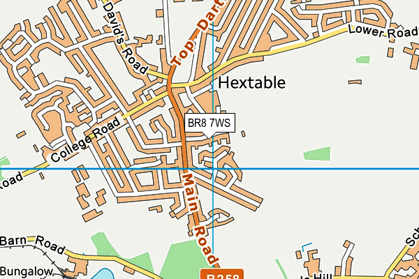 Hextable Park map (BR8 7WS) - OS VectorMap District (Ordnance Survey)