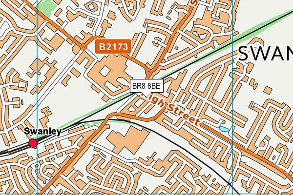 BR8 8BE map - OS VectorMap District (Ordnance Survey)