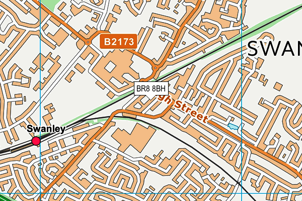 BR8 8BH map - OS VectorMap District (Ordnance Survey)