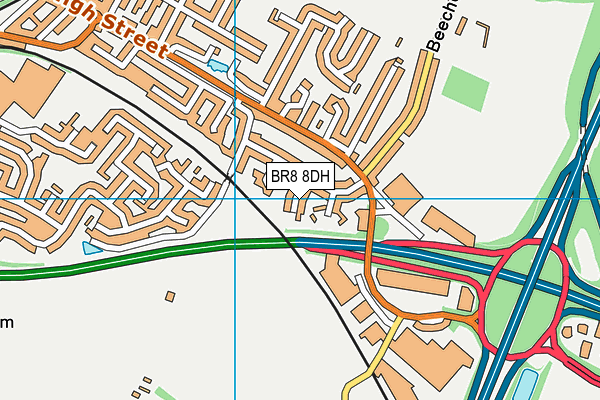 BR8 8DH map - OS VectorMap District (Ordnance Survey)