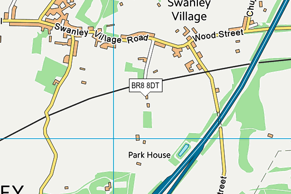 BR8 8DT map - OS VectorMap District (Ordnance Survey)