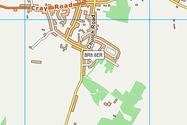 BR8 8ER map - OS VectorMap District (Ordnance Survey)