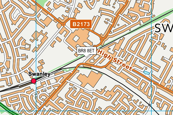 BR8 8ET map - OS VectorMap District (Ordnance Survey)