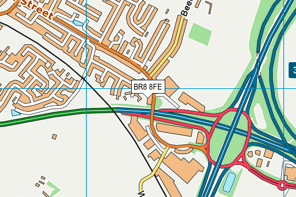 BR8 8FE map - OS VectorMap District (Ordnance Survey)