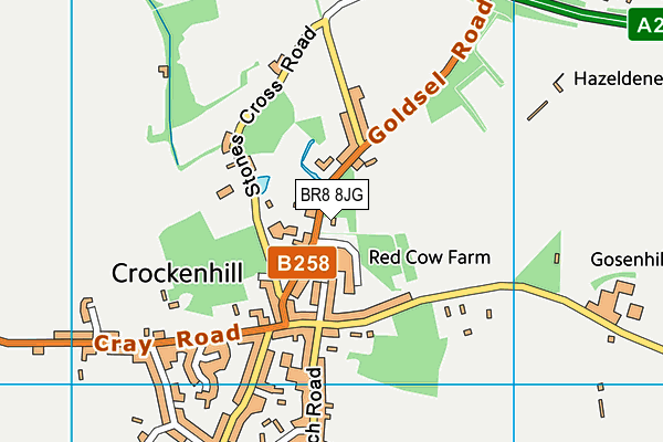 Crockenhill Primary School map (BR8 8JG) - OS VectorMap District (Ordnance Survey)