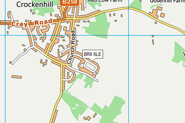 BR8 8LE map - OS VectorMap District (Ordnance Survey)