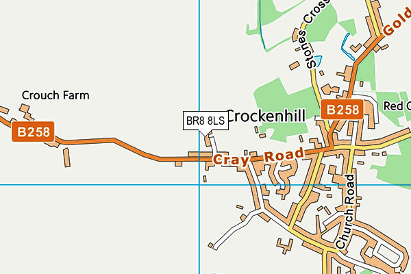 BR8 8LS map - OS VectorMap District (Ordnance Survey)