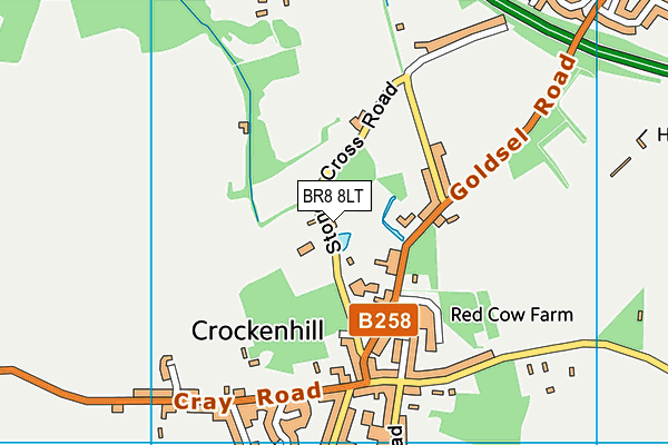 Crockenhill Primary School  map (BR8 8LT) - OS VectorMap District (Ordnance Survey)