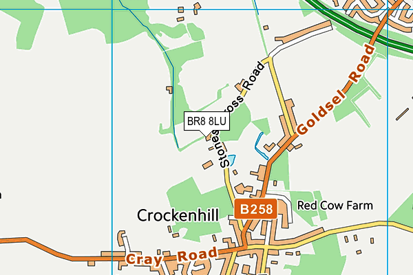 BR8 8LU map - OS VectorMap District (Ordnance Survey)