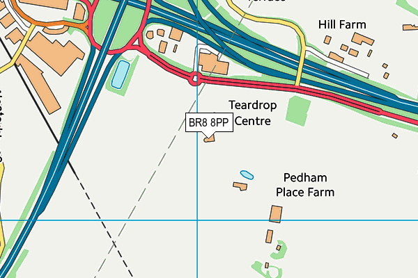 Pedham Place Golf Centre map (BR8 8PP) - OS VectorMap District (Ordnance Survey)