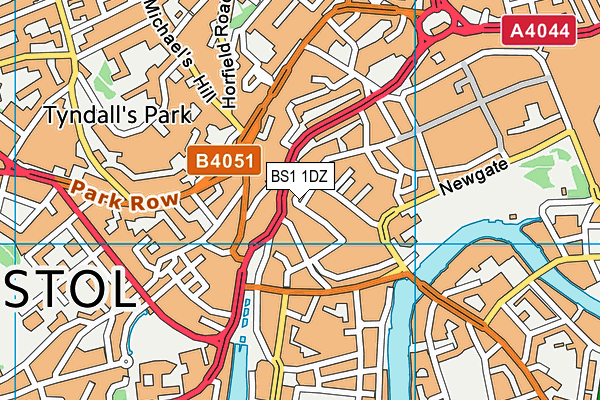BS1 1DZ map - OS VectorMap District (Ordnance Survey)