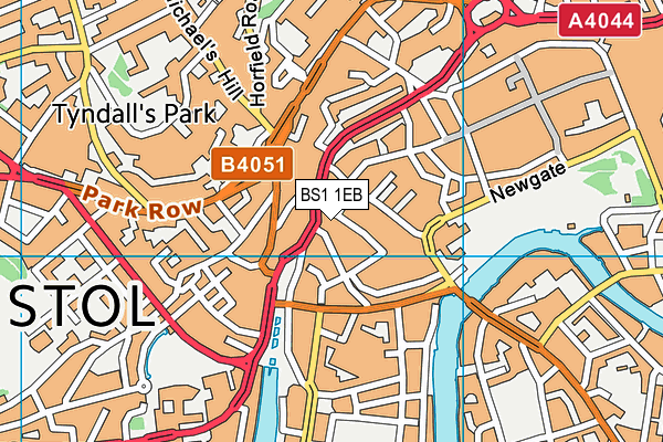 BS1 1EB map - OS VectorMap District (Ordnance Survey)