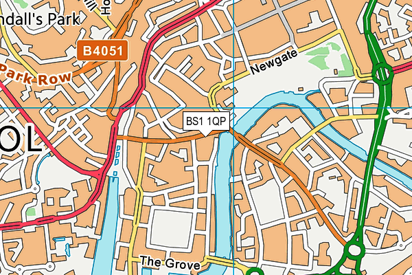 BS1 1QP map - OS VectorMap District (Ordnance Survey)