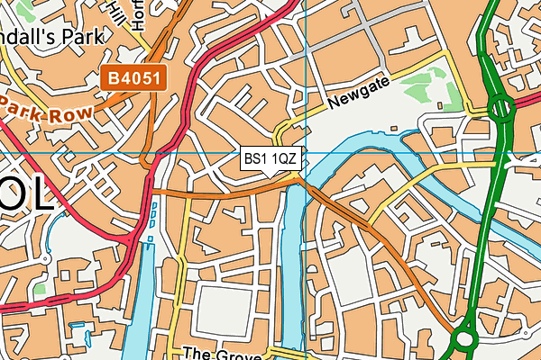 BS1 1QZ map - OS VectorMap District (Ordnance Survey)