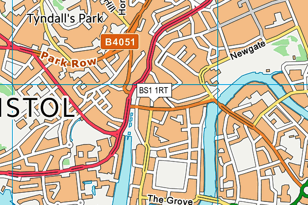 BS1 1RT map - OS VectorMap District (Ordnance Survey)