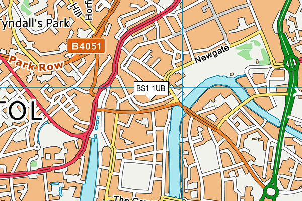 BS1 1UB map - OS VectorMap District (Ordnance Survey)