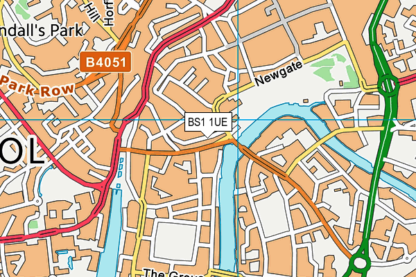 BS1 1UE map - OS VectorMap District (Ordnance Survey)