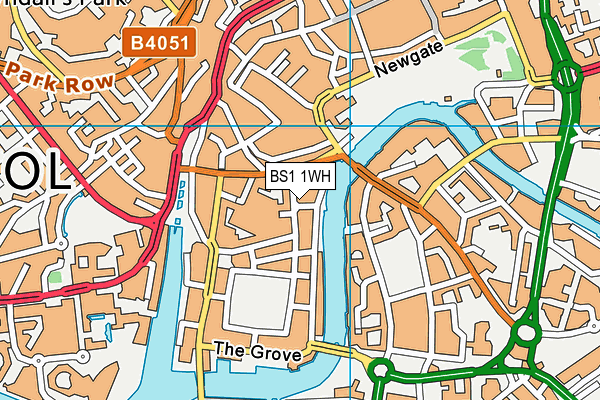 BS1 1WH map - OS VectorMap District (Ordnance Survey)