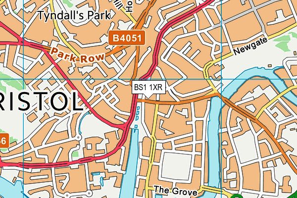 BS1 1XR map - OS VectorMap District (Ordnance Survey)