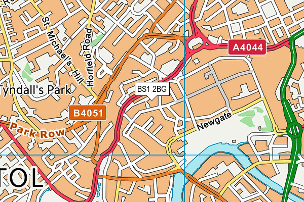 BS1 2BG map - OS VectorMap District (Ordnance Survey)