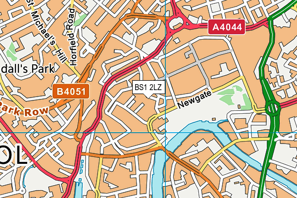Fitness4less (Bristol) (Closed) map (BS1 2LZ) - OS VectorMap District (Ordnance Survey)