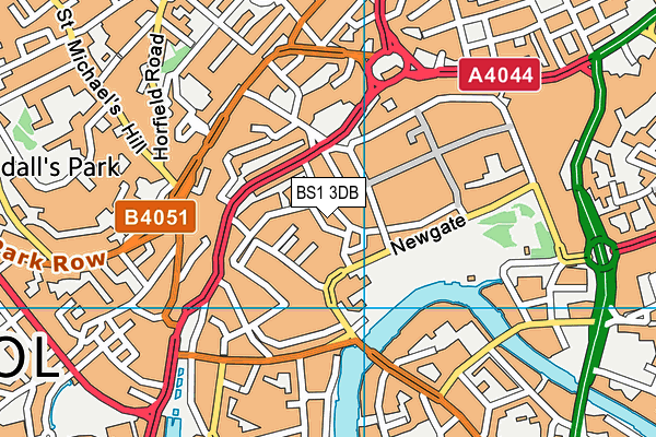 BS1 3DB map - OS VectorMap District (Ordnance Survey)