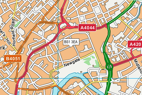 BS1 3EA map - OS VectorMap District (Ordnance Survey)