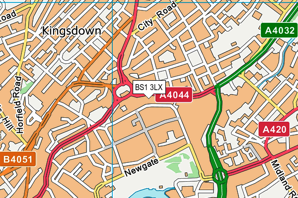 BS1 3LX map - OS VectorMap District (Ordnance Survey)
