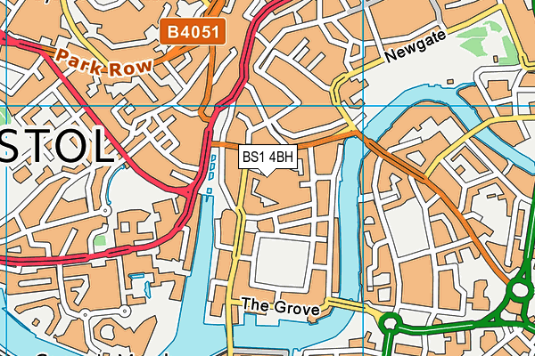 BS1 4BH map - OS VectorMap District (Ordnance Survey)