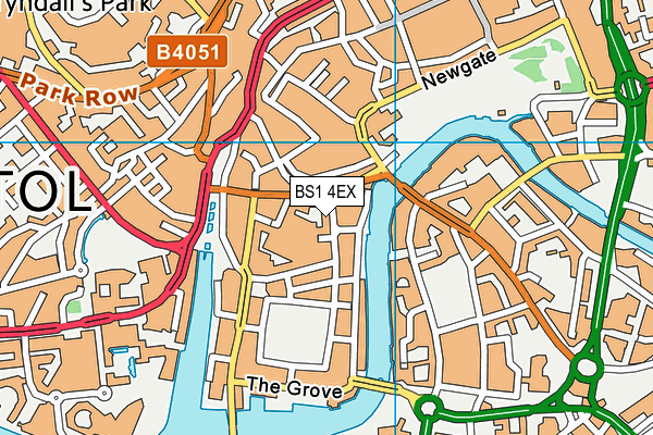 BS1 4EX map - OS VectorMap District (Ordnance Survey)