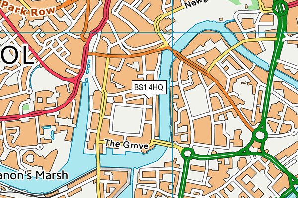 BS1 4HQ map - OS VectorMap District (Ordnance Survey)