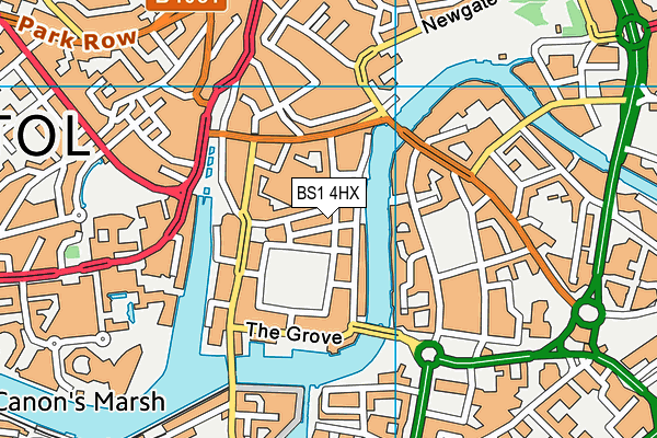 BS1 4HX map - OS VectorMap District (Ordnance Survey)