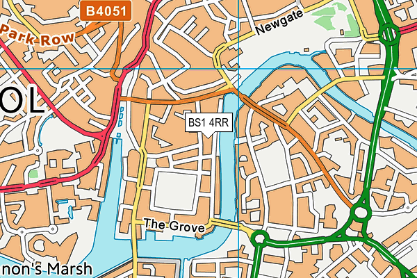 BS1 4RR map - OS VectorMap District (Ordnance Survey)