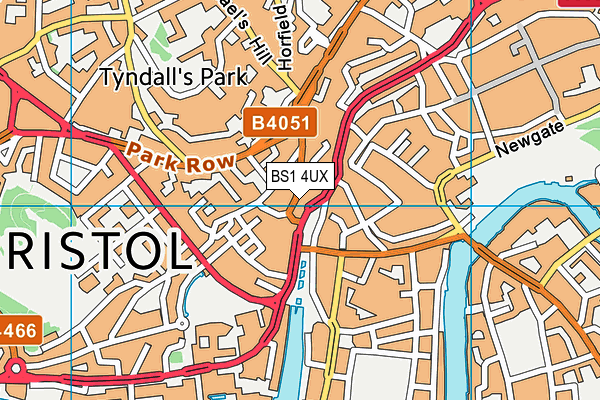 BS1 4UX map - OS VectorMap District (Ordnance Survey)