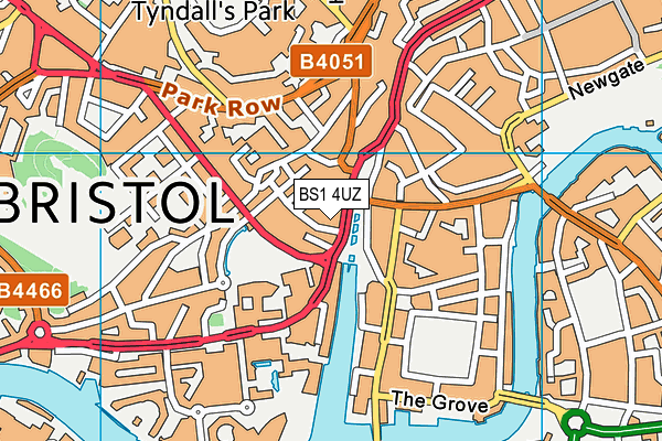 BS1 4UZ map - OS VectorMap District (Ordnance Survey)