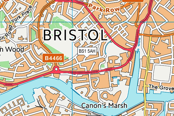 BS1 5AH map - OS VectorMap District (Ordnance Survey)
