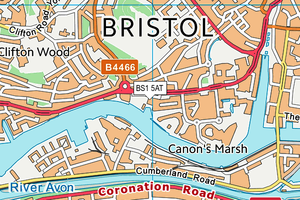 BS1 5AT map - OS VectorMap District (Ordnance Survey)