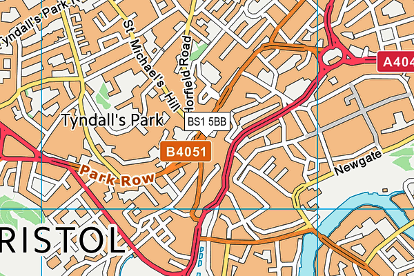 BS1 5BB map - OS VectorMap District (Ordnance Survey)
