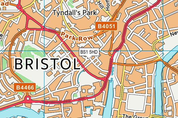 BS1 5HD map - OS VectorMap District (Ordnance Survey)