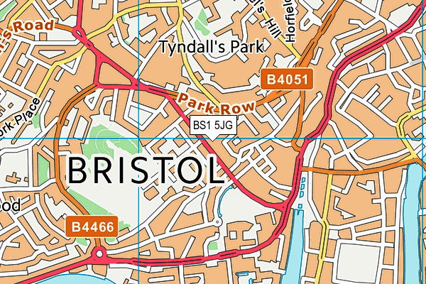 BS1 5JG map - OS VectorMap District (Ordnance Survey)