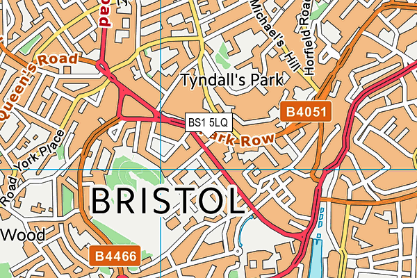 BS1 5LQ map - OS VectorMap District (Ordnance Survey)