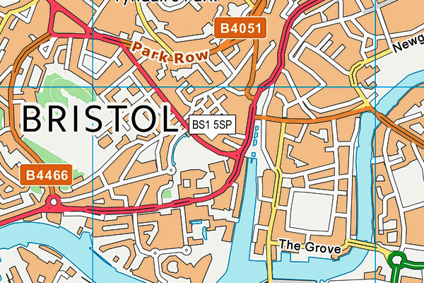 BS1 5SP map - OS VectorMap District (Ordnance Survey)